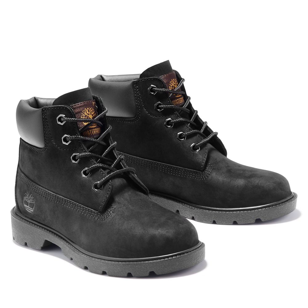 Bototos Timberland Niños 6-Inch Junior Classic Waterproof Negras - Chile WZO-584092